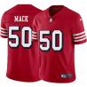 Red Throwback Alex Mack 49ers Jersey Custom Sewn-on Patches Mens Womens Youth