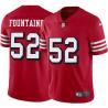 Red Throwback Jamal Fountaine 49ers Jersey Custom Sewn-on Patches Mens Womens Youth