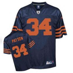 Walter Payton Chicago Football Jersey - Chicago #34 Football Jersey(Navy Orange number)