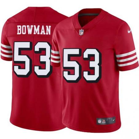 Red Throwback NaVorro Bowman 49ers Jersey Custom Sewn-on Patches Mens Womens Youth