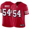 Red Throwback Gail Bruce 49ers Jersey Custom Sewn-on Patches Mens Womens Youth