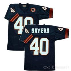 Gale Sayers Chicago Football Jersey - Chicago #40 Football Jersey(Throwback Navy With Bear patch)