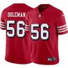 Red Throwback Chris Doleman 49ers Jersey Custom Sewn-on Patches Mens Womens Youth