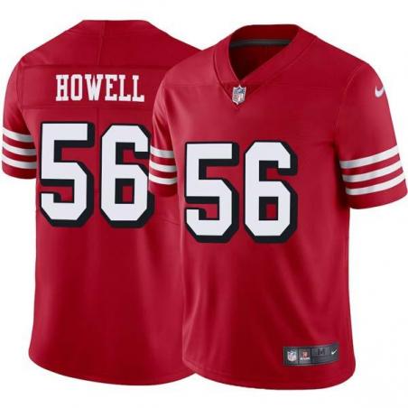 Red Throwback Clarence Howell 49ers Jersey Custom Sewn-on Patches Mens Womens Youth