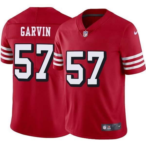 Red Throwback Terence Garvin 49ers Jersey Custom Sewn-on Patches Mens Womens Youth