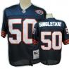 Mike Singletary Chicago Football Jersey - Chicago #50 Football Jersey(Throwback Navy With Bear patch)