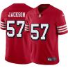 Red Throwback Rickey Jackson 49ers Jersey Custom Sewn-on Patches Mens Womens Youth