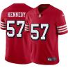 Red Throwback Sam Kennedy 49ers Jersey Custom Sewn-on Patches Mens Womens Youth