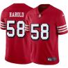 Red Throwback Eli Harold 49ers Jersey Custom Sewn-on Patches Mens Womens Youth