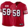 Red Throwback Randy Kirk 49ers Jersey Custom Sewn-on Patches Mens Womens Youth