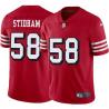 Red Throwback Howard Stidham 49ers Jersey Custom Sewn-on Patches Mens Womens Youth