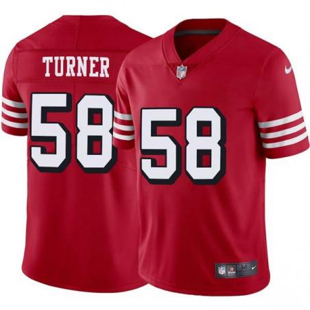 Red Throwback Keena Turner 49ers Jersey Custom Sewn-on Patches Mens Womens Youth