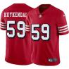 Red Throwback Fulton Kuykendall 49ers Jersey Custom Sewn-on Patches Mens Womens Youth