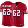 Red Throwback Ian Silberman 49ers Jersey Custom Sewn-on Patches Mens Womens Youth