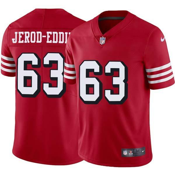 Red Throwback Tony Jerod-Eddie 49ers Jersey Custom Sewn-on Patches Mens Womens Youth