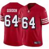 Red Throwback Steve Gordon 49ers Jersey Custom Sewn-on Patches Mens Womens Youth