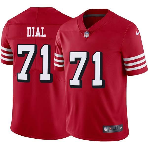 Red Throwback Quinton Dial 49ers Jersey Custom Sewn-on Patches Mens Womens Youth