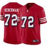 Red Throwback Bill Herchman 49ers Jersey Custom Sewn-on Patches Mens Womens Youth