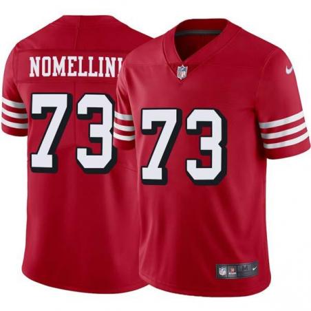 Red Throwback Leo Nomellini 49ers Jersey Custom Sewn-on Patches Mens Womens Youth