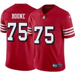 Red Throwback Alex Boone 49ers Jersey Custom Sewn-on Patches Mens Womens Youth