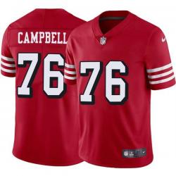 Red Throwback Marion Campbell 49ers Jersey Custom Sewn-on Patches Mens Womens Youth