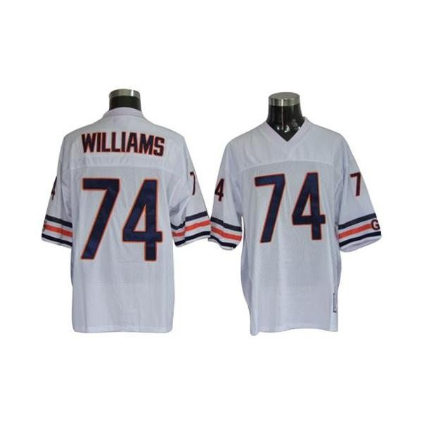 Chris Williams Chicago Football Jersey - Chicago #74 Football Jersey(White Throwback)