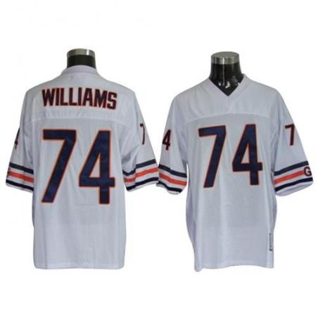 Chris Williams Chicago Football Jersey - Chicago #74 Football Jersey(White Throwback)