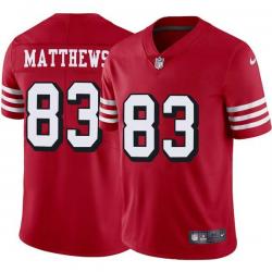 Red Throwback Clay Matthews 49ers Jersey Custom Sewn-on Patches Mens Womens Youth