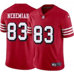 Red Throwback Renaldo Nehemiah 49ers Jersey Custom Sewn-on Patches Mens Womens Youth