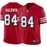 Red Throwback Jonathan Baldwin 49ers Jersey Custom Sewn-on Patches Mens Womens Youth