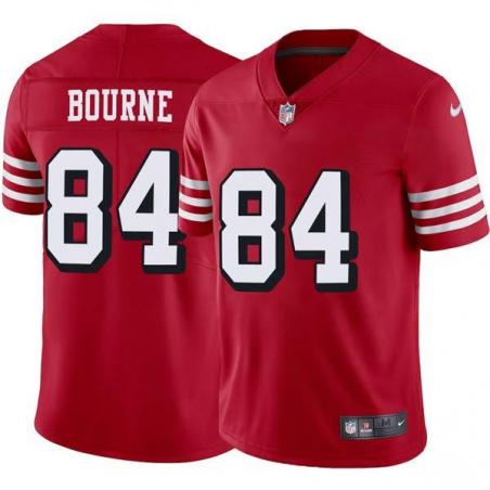 Red Throwback Kendrick Bourne 49ers Jersey Custom Sewn-on Patches Mens Womens Youth