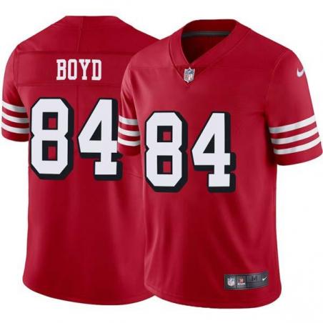 Red Throwback Elmo Boyd 49ers Jersey Custom Sewn-on Patches Mens Womens Youth