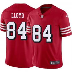 Red Throwback Brandon Lloyd 49ers Jersey Custom Sewn-on Patches Mens Womens Youth