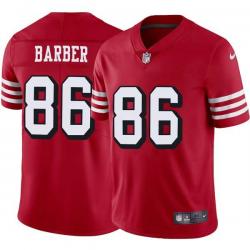 Red Throwback Michael Barber 49ers Jersey Custom Sewn-on Patches Mens Womens Youth