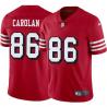 Red Throwback Brett Carolan 49ers Jersey Custom Sewn-on Patches Mens Womens Youth