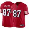 Red Throwback Dwight Clark 49ers Jersey Custom Sewn-on Patches Mens Womens Youth