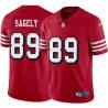 Red Throwback Floyd Sagely 49ers Jersey Custom Sewn-on Patches Mens Womens Youth