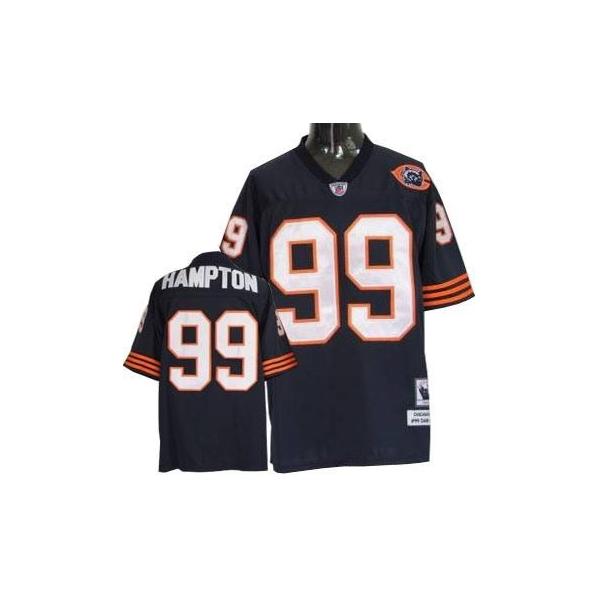 Dan Hampton Chicago Football Jersey - Chicago #99 Football Jersey(Navy Throwback with Bear Patch)