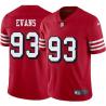 Red Throwback Demetric Evans 49ers Jersey Custom Sewn-on Patches Mens Womens Youth