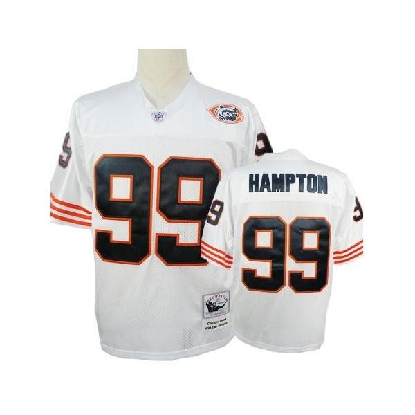 Dan Hampton Chicago Football Jersey - Chicago #99 Football Jersey(White Throwback with Bear Patch)