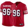 Red Throwback Dennis Harrison 49ers Jersey Custom Sewn-on Patches Mens Womens Youth