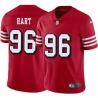 Red Throwback Taylor Hart 49ers Jersey Custom Sewn-on Patches Mens Womens Youth