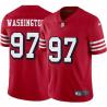 Red Throwback Ted Washington 49ers Jersey Custom Sewn-on Patches Mens Womens Youth