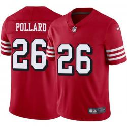 Red Throwback Darryl Pollard 49ers Jersey Custom Sewn-on Patches Mens Womens Youth