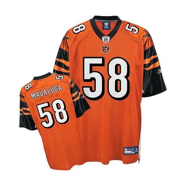 Rey Maualuga Cincinnati Football Jersey - Cincinnati #58 Football Jersey(Orange)