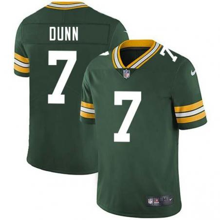 Green Red Dunn Packers Jersey Custom Sewn-on Patches Mens Womens Youth