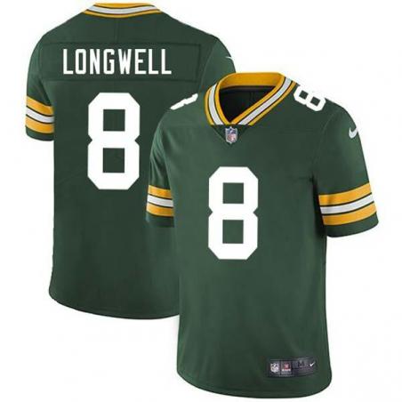 Green Ryan Longwell Packers Jersey Custom Sewn-on Patches Mens Womens Youth