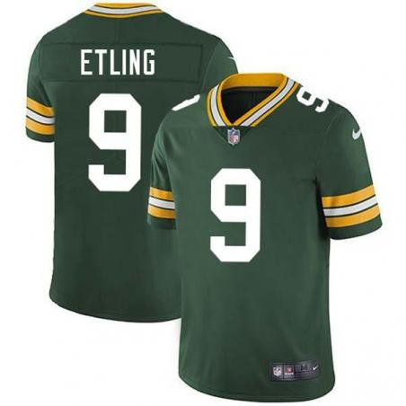 Green Danny Etling Packers Jersey Custom Sewn-on Patches Mens Womens Youth