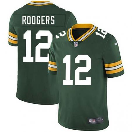 Green Aaron Rodgers Packers Jersey Custom Sewn-on Patches Mens Womens Youth