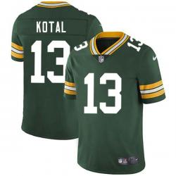 Green Eddie Kotal Packers Jersey Custom Sewn-on Patches Mens Womens Youth